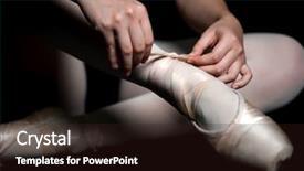  Presentation with ballerina - Colorful presentation enhanced with ballerina tying her ballet slippers backdrop and a wine colored foreground