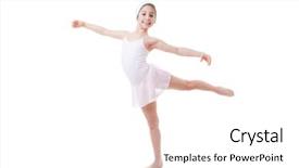 Presentation with ballet - Colorful presentation theme enhanced with ballet dance kids - child ballet pose ballerina dancing backdrop and a white colored foreground