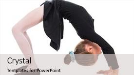  Presentation with exercise - Slides with ballet dance kids - little girl doing the exercise background and a light gray colored foreground