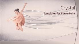  Presentation with dance - Presentation design consisting of ballet dancer performing modern dance with abstract lines concept on background background and a lemonade colored foreground