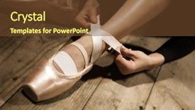  Presentation with ballet - Presentation with ballet dancer tie up her background and a tawny brown colored foreground