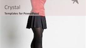  Presentation with ballet - PPT theme consisting of ballet dancer background and a lemonade colored foreground