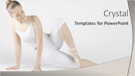  Presentation with ballet - Theme with ballet-dancer background and a white colored foreground