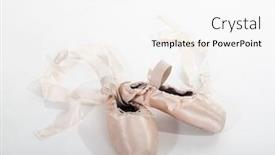  Presentation with ballerina - Theme having ballet-pointe-shoes-isolated background and a white colored foreground