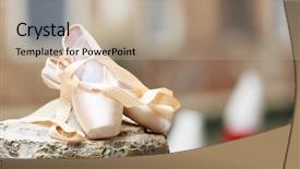  Presentation with ballet - Cool new presentation design with ballet pointe shoes backdrop and a  colored foreground