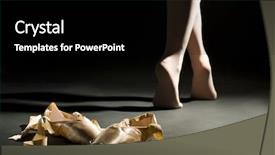  Presentation with ballet - Presentation having ballet schoes on the dark background and a black colored foreground