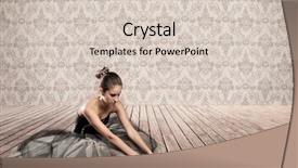  Presentation with ballerina - Presentation design consisting of ballet shoes - attractive ballerina sitting background and a lemonade colored foreground