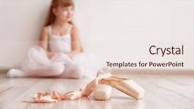  Presentation with ballerina - Cool new slide deck with ballet shoes and beautiful little backdrop and a lemonade colored foreground