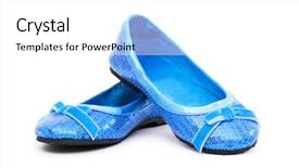  Presentation with ballet - PPT theme featuring ballet shoes isolated background and a  colored foreground
