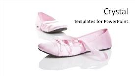  Presentation with ballet - Amazing presentation theme having ballet shoes backdrop and a white colored foreground
