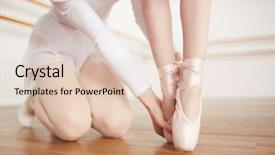  Presentation with ballet - Slides featuring ballet teacher helping her learner background and a lemonade colored foreground