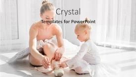  Presentation with ballet - PPT layouts featuring ballet-teacher-sitting background and a lemonade colored foreground