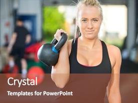 Ballistic Portrait Of Beautiful Athlete Lifting PPT template 55 ...