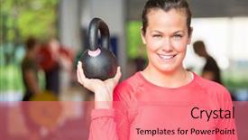  Presentation with ballistic - Presentation theme enhanced with two ferret lying on a white background isolated on white background background and a light gray colored foreground