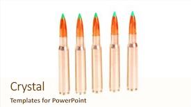  Presentation with nickel - Slide set consisting of ballistic tip explodes on impact background and a cream colored foreground