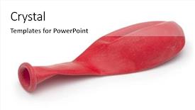  Presentation with pure white - Slide deck having ballon - deflated balloon isolated on pure background and a white colored foreground