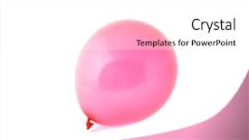  Presentation with color pink - Slide deck having ballon of pink color background and a white colored foreground