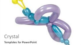  Presentation with balloon decor - Beautiful slide deck featuring balloon butterfly isolated on white backdrop and a white colored foreground