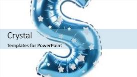  Presentation with balloon - Cool new presentation theme with balloon font with stars part backdrop and a light blue colored foreground