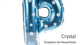  Presentation with balloon - Presentation theme enhanced with balloon font with stars part background and a white colored foreground