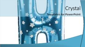  Presentation with stars - Presentation enhanced with h - balloon font with stars part background and a light blue colored foreground