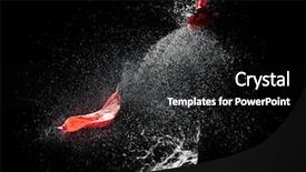  Presentation with explosion - Cool new PPT theme with balloon full of water backdrop and a black colored foreground