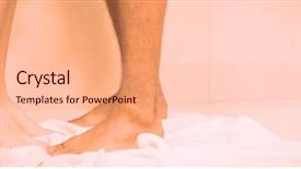  Presentation with format data low value range - PPT theme featuring balloon glow - low section of young couple background and a coral colored foreground