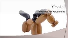  Presentation with balloon - Slides featuring balloon horse background and a white colored foreground