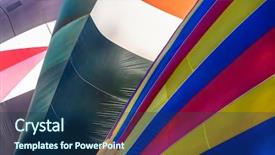  Presentation with launch - Slides enhanced with balloon launch at a local background and a  colored foreground