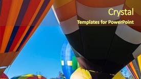 Presentation with launch - PPT layouts consisting of balloon launch at a local background and a  colored foreground
