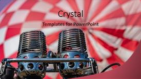  Presentation with launch - PPT layouts featuring balloon launch at a local background and a coral colored foreground