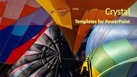  Presentation with launch - Beautiful presentation theme featuring balloon launch at a local backdrop and a tawny brown colored foreground