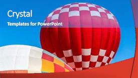  Presentation with launch - Colorful slides enhanced with balloon launch at a local backdrop and a  colored foreground