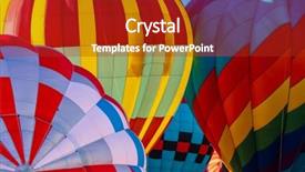  Presentation with launch - PPT theme enhanced with balloon launch at a local background and a  colored foreground