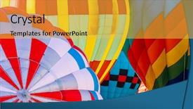  Presentation with launch - Amazing slides having balloon launch at a local backdrop and a  colored foreground