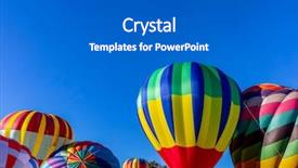  Presentation with launch - Theme consisting of balloon launch at a local background and a  colored foreground