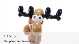  Presentation with balloon decor - Presentation theme consisting of balloon-moose background and a light gray colored foreground