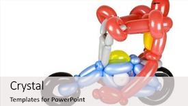  Presentation with rider - Amazing PPT layouts having balloon motorcycle and robot rider backdrop and a  colored foreground