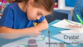  Presentation with child psychology - Colorful PPT theme enhanced with balloons background psychological child test backdrop and a light blue colored foreground