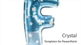  Presentation with 5 stars five star rating - Cool new presentation design with balloons blue white silver - balloon font with stars part backdrop and a white colored foreground