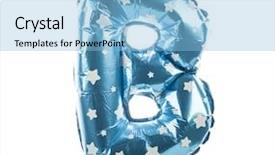  Presentation with stars - Audience pleasing presentation consisting of balloons blue white silver - balloon font with stars part backdrop and a light blue colored foreground