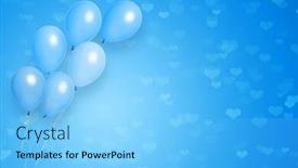  Presentation with balloons - Cool new slide deck with balloons-celebration-background-with-place backdrop and a light blue colored foreground