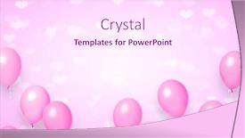  Presentation with balloons - Presentation theme enhanced with balloons-celebration-background-with-place background and a pink colored foreground