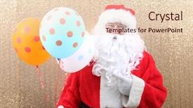  Presentation with sequin - Presentation featuring balloons merry christmas balloons helium background and a lemonade colored foreground