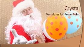  Presentation with sequin - Presentation theme featuring balloons merry christmas balloons helium background and a lemonade colored foreground