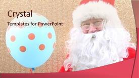  Presentation with sequin - Presentation design having balloons merry christmas balloons helium background and a lemonade colored foreground