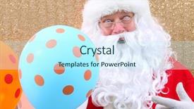  Presentation with sequin - Presentation theme enhanced with balloons merry christmas balloons helium background and a cool aqua colored foreground