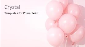  Presentation with valentines day - Slides having balloons-on-pink-background-valentines background and a pink colored foreground