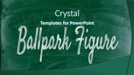  Presentation with cost - Theme featuring ballpark-figure-refers background and a ocean colored foreground