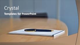  Presentation with notepad - Colorful theme enhanced with ballpoint-pen-and-notepad backdrop and a gray colored foreground